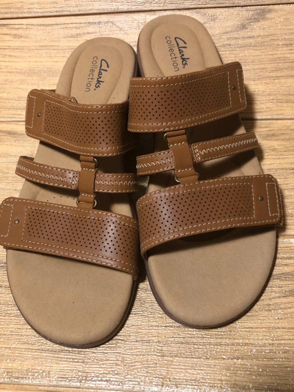 Clarks collection women brown slip on sandals, 11 - Picture 12 of 12